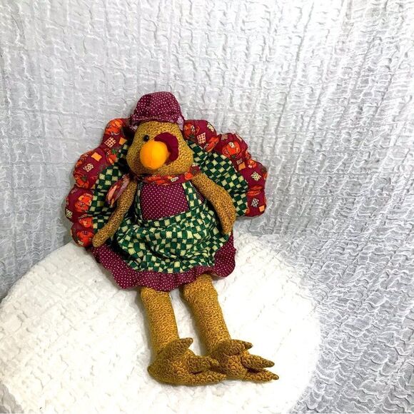 Thanksgiving Girl Turkey "Plush" - Picture 1 of 10